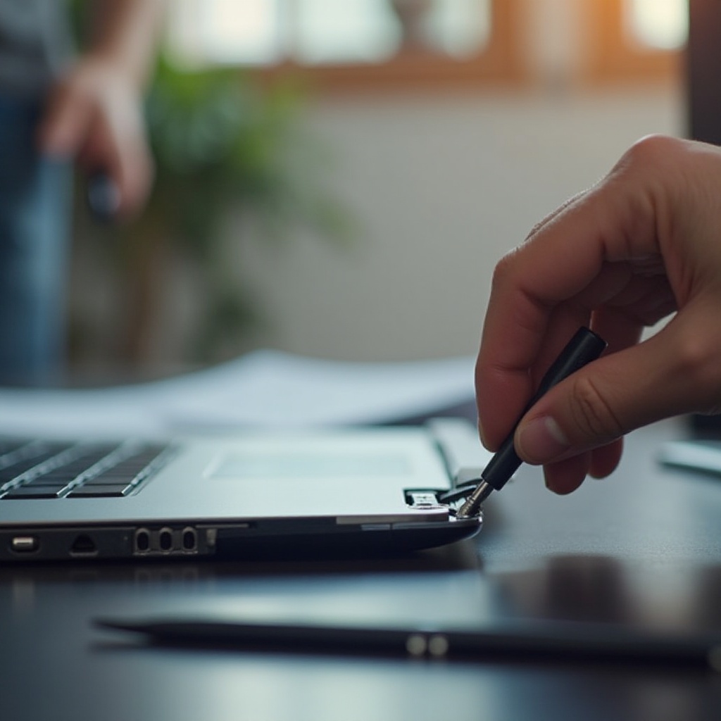 écran d'ordinateur portable lâche