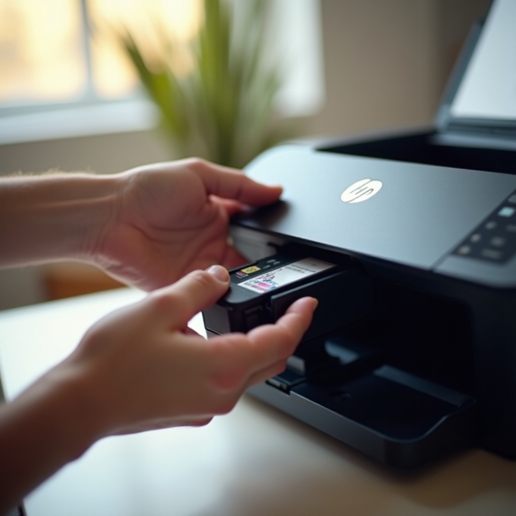 eingeklemmte Tintenpatrone HP-Drucker