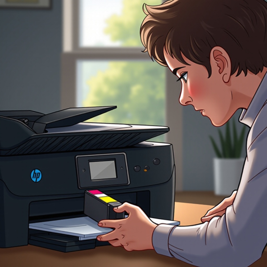 cartucho de tinta emperrado impressora hp