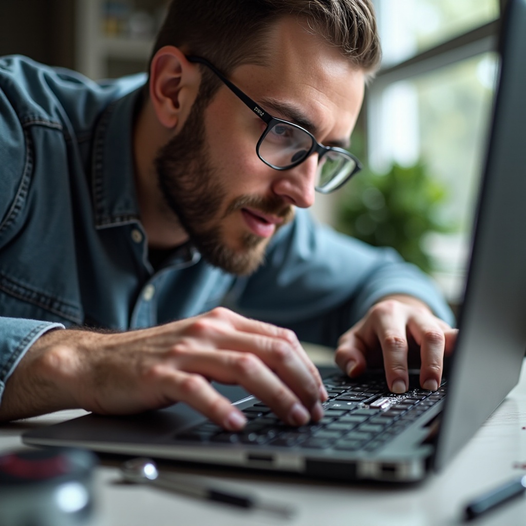 lockerer Laptop-Bildschirm